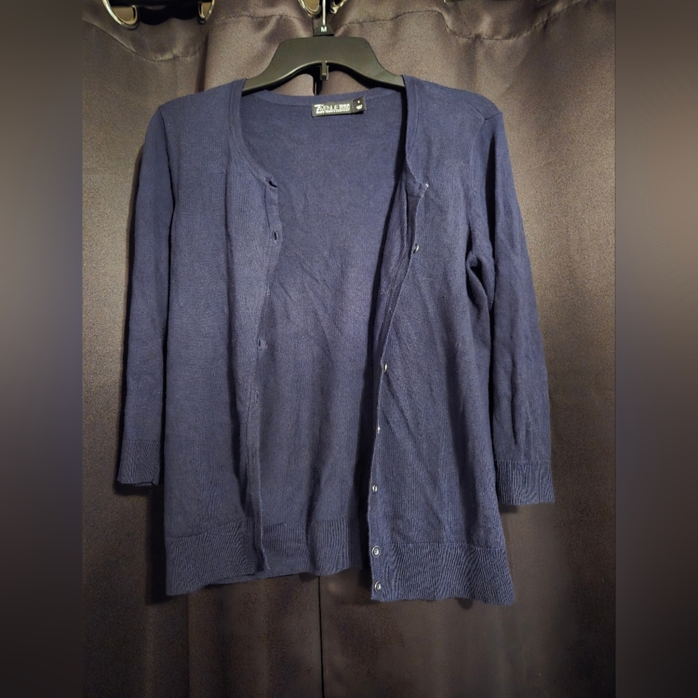 7th Avenue Design Studio Navy Cardigan | Size S | NY & Co